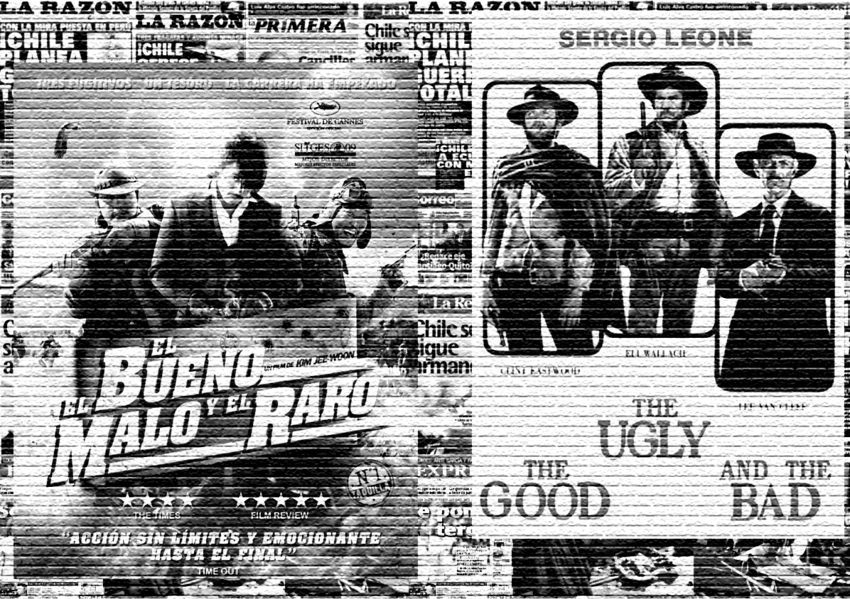 Los Buenos, Malos, Feos y Raros, manipulación digital de Óscar Alarcón