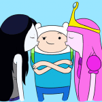 Marceline, Finn y Princess-Bubblegum. Manipulación digital por Cyanuro.