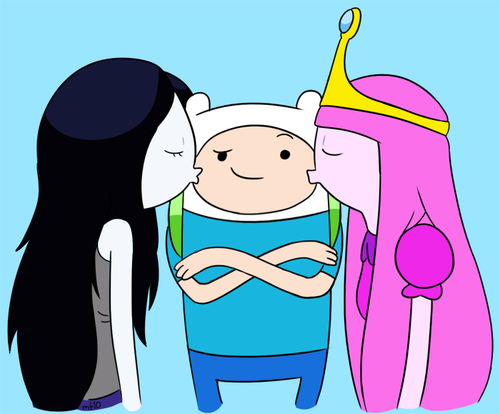 Marceline, Finn y Princess-Bubblegum. Manipulación digital por Cyanuro.