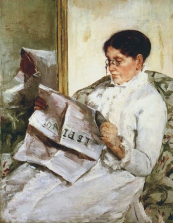 "Reading Le Figaro" 1878 de Marry Cassatt. Imagen cortesía de Rosa Borrás.