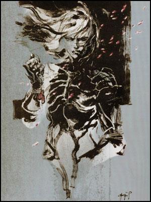 Raiden. Arte de Metal Gear Solid 2 de Yoji Shinkawa. Imagen cortesía de Levsnake.