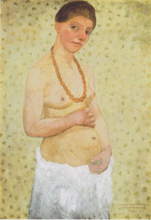 Paula Moderson-Becker embarazada. 1907. Imagen cortesía de Rosa Borrás.
