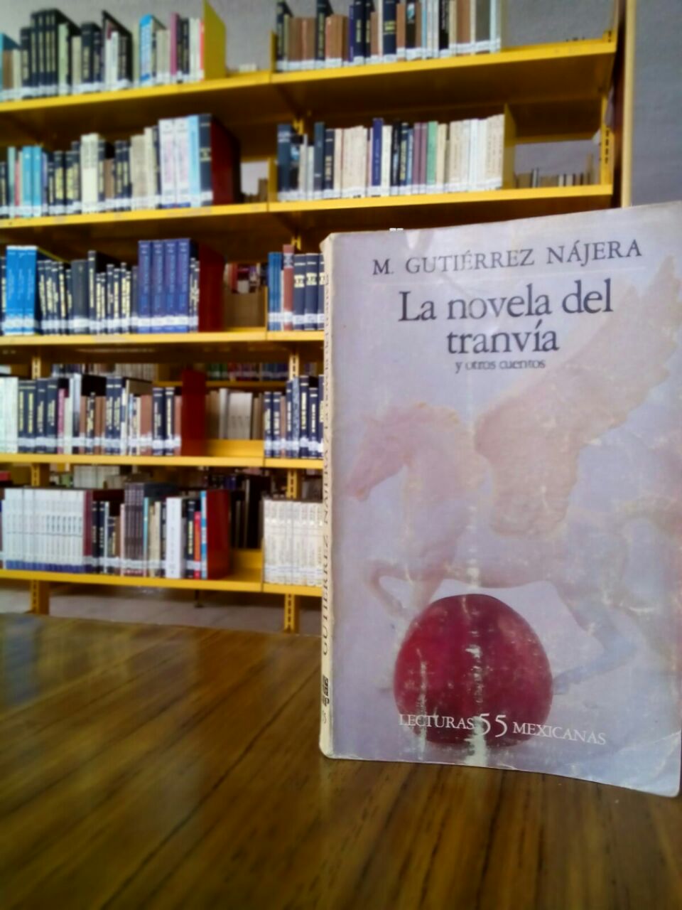 Portada de La novela del tranvía y otros cuentos de Manuel Gutiérrez Nájera foto de Mitzi Hernández