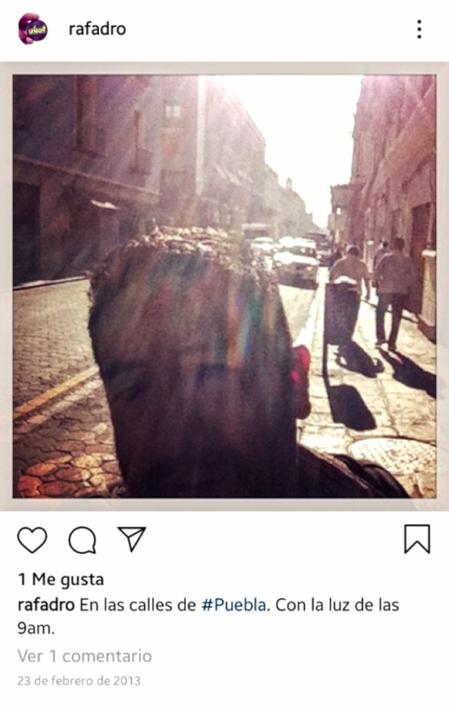 Rafa Saavedra en Puebla Instagram