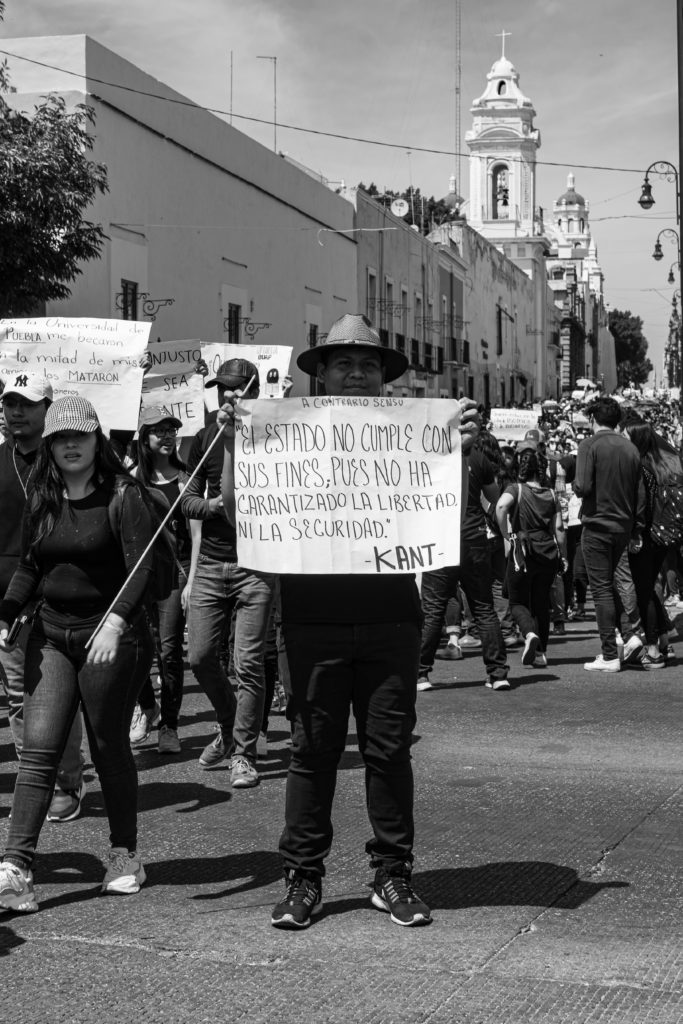 Marcha de estudiantes. Foto de Alexis Salinas. 