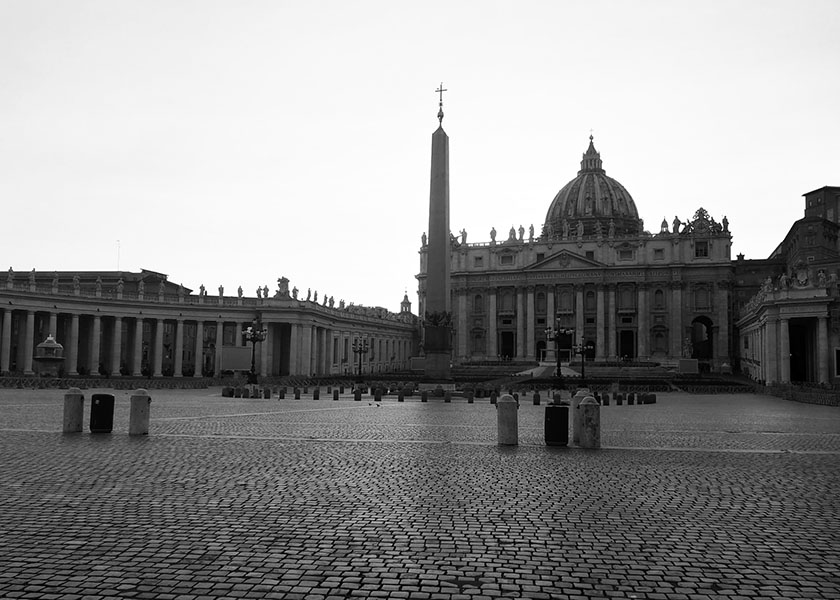 Plaza de San Pedro, ciudad del Vaticano, Roma. Foto de Margarita Borzelli González