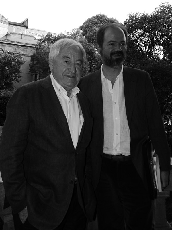 Cees Nooteboom y Juan Villoro. Foto de Pascual Borzelli Iglesias