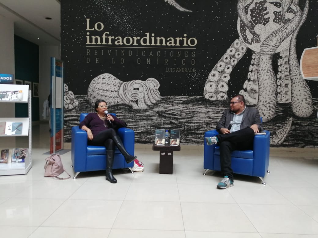 Brenda Ríos y Óscar Alarcón. Foto cortesía de la Biblioteca Central de la BUAP