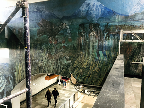 Del Códice al mural de Guillermo Ceniceros. Foto de Pascual Borzelli Iglesias. Mayo 2020