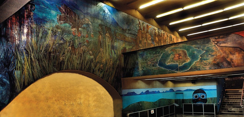 Del Códice al mural de Guillermo Ceniceros. Imagen tomada de la página oficial del autor
