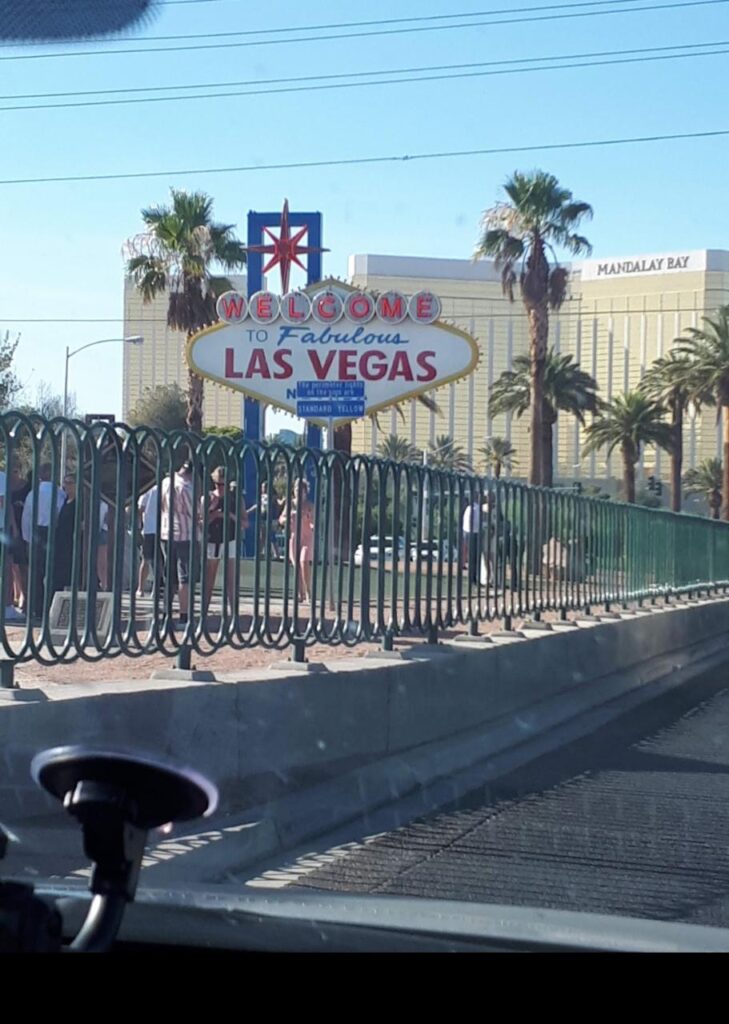 Llegando a Las Vegas. Foto de Adriana Barba.