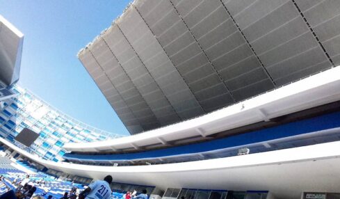 Estadio Cuauhtémoc remodelado. Foto de Óscar Alarcón.