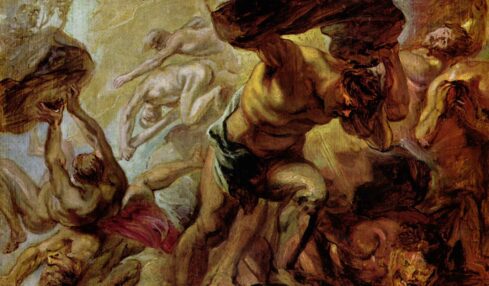 La caída de los titanes. Boceto de Peter Paul Rubens.