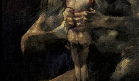 Saturno devorando a sus hijos. Francisco de Goya.