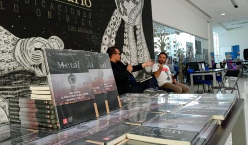 Óscar Alarcón y Samuel Segura. Foto del Centro Librero de Puebla.