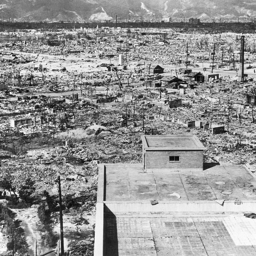 Ciudad de Hisroshima posterior a la caída de la bomba atómica.