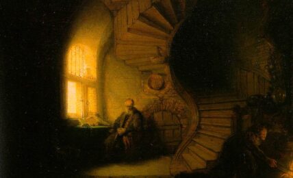 Filósofo en Meditación de Rembrandt