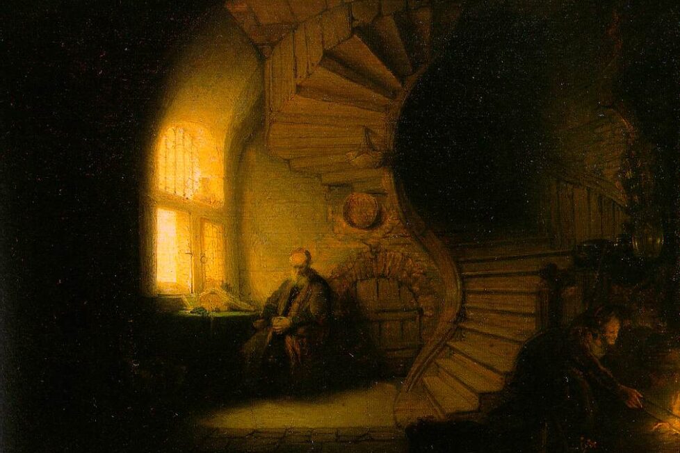 Filósofo en Meditación de Rembrandt