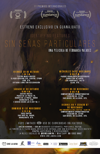 Cartel promocional del largometraje "Sin señas particulares"