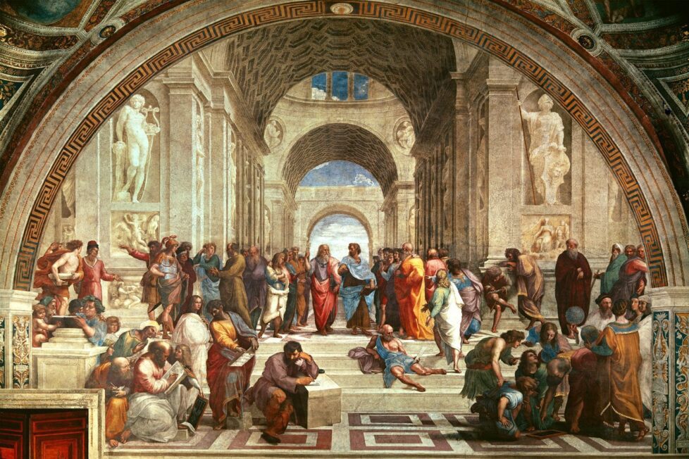 La escuela de Atenas. Pintura de Rafael Sanzio.