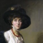 Detalle de La Honorable Victoria 'Vita' Sackville-West, por Philip de László. (1910). Óleo sobre lienzo. 106, 7 cm x 91, 4 cm.