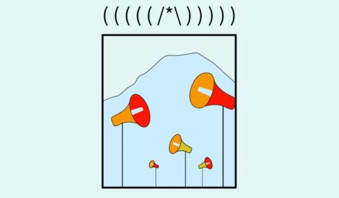Cartel promocional de Ecos del volcán