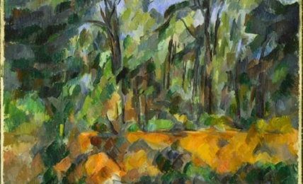 Bosque, de Paul Cézanne. Óleo sobre tela. 81.4 cm x 66 cm. Circa 1904.