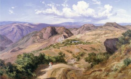 Vista de Guelatao, de José María Velasco. Óleo sobre tela. 1887.