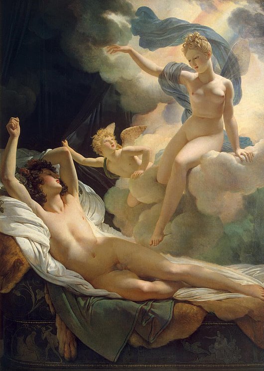 Morfeo, Fantaso e Iris, de Pierre-Narcisse Guérin. Óleo sobre tela. 251cm x 178 cm. 1811.