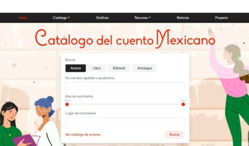Página de inicio del Catálogo del cuento mexicano