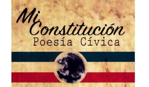 Segmento de la portada de Mi Constitución Poesía Cívica