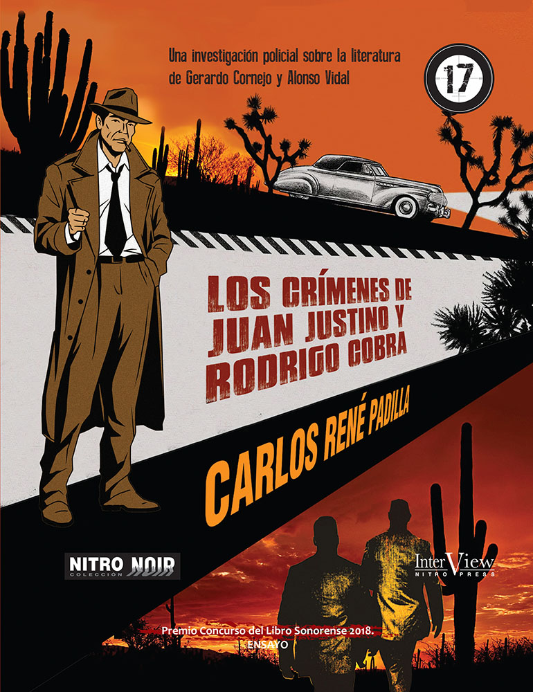 Portada de Los crímenes de Juan Justino y Rodrigo Cobra..., de Carlos René Padilla