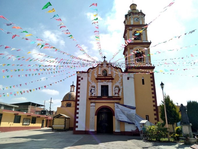 Iglesia de San Miguel Xoxtla. Imagen tomada de Visit Puebla