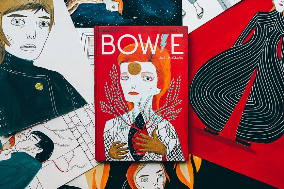 Bowie una biografía ilustración de María Hesse. Imagen tomada de la página de María Hesse