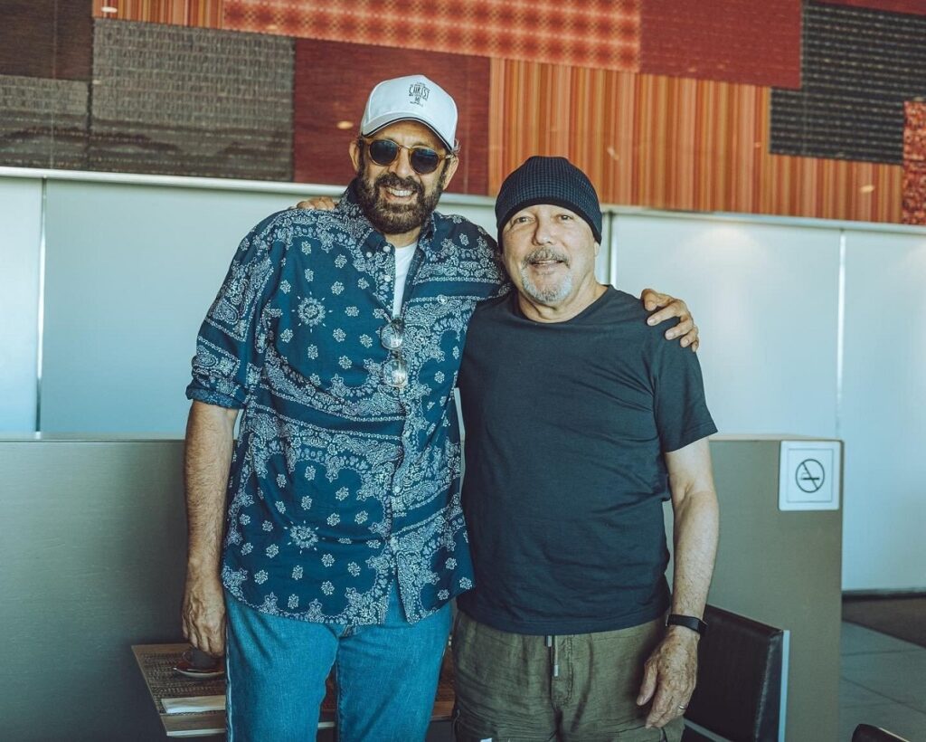 Juan Luis Guerra y Rubén Blades. Foto tomada de su cuenta de Twitter