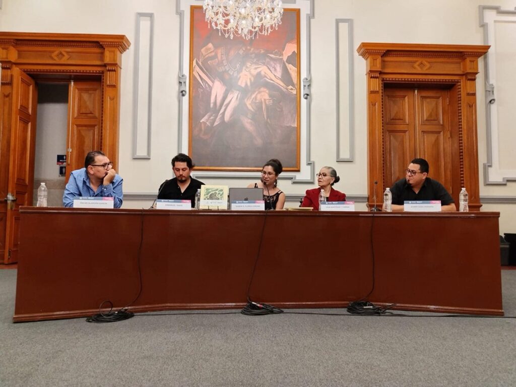De izquierda a derecha: Óscar Alarcón, Emmanuel Tanús, Desein Flores, Lilia Martínez y Elmer Sosa. Foto tomada del FB de Emmanuel Tanús