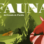 Portada de Fauna del Estado de Puebla narrada por niñas y niños. Ilustraciones de David Espinosa El Dee