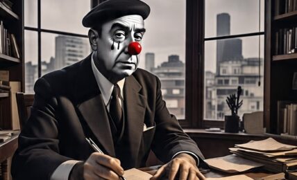 Pablo Neruda. Imagen generada con Meta IA