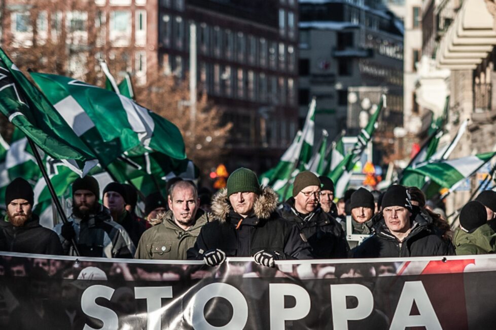 Miembros del Movimiento de Resistencia Nórdica. Fotografía por cortesía de Javier Claure