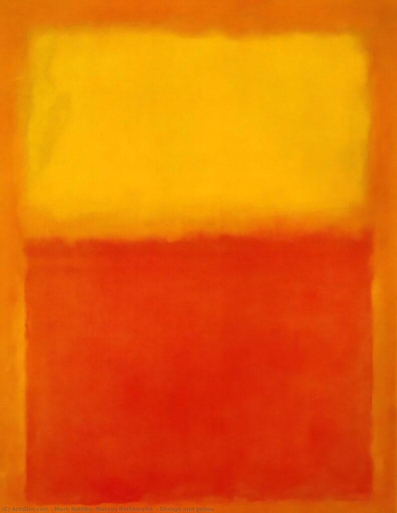 Naranja y amarillo de Mark Rothko