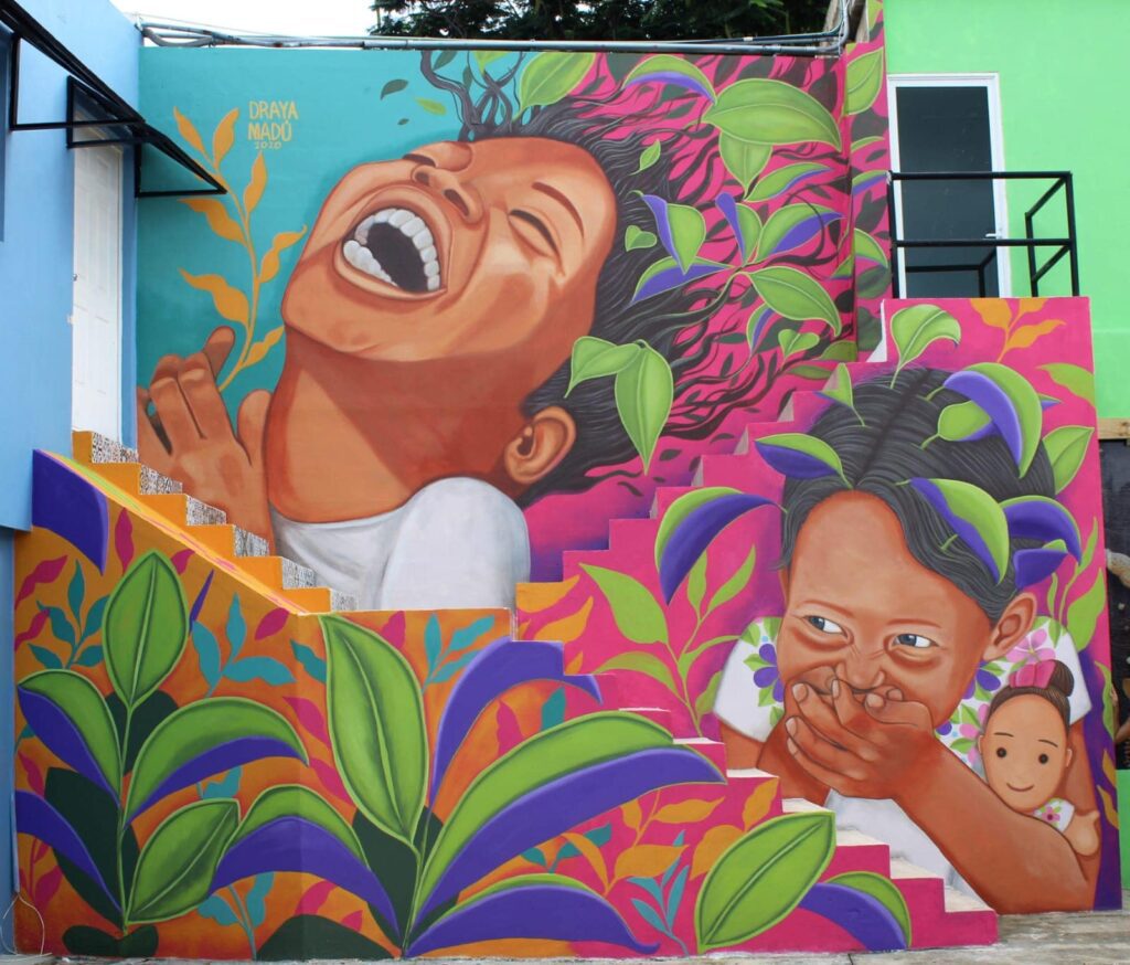 Mural de Draya Madú. Fotografía por cortesía de Adolfo Calderón Sabido