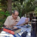 Basko Inchaurraga leyendo. Fotografía por cortesía de Fernando Ojeda