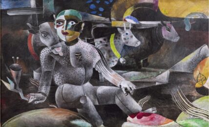 Pastor con órden del mérito de Heinrich Campendonk 1920 óleo sobre lienzo. Fotografía de Anne Gold