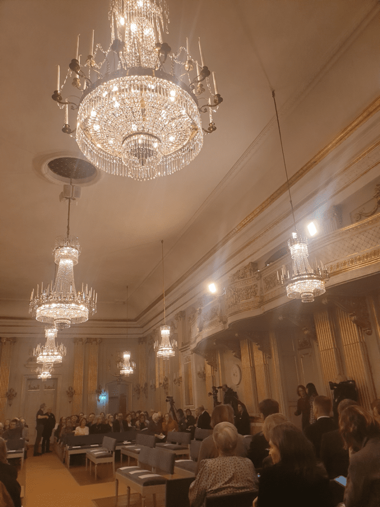 Salón de la Fundación Nobel. Foto de Javier Claure