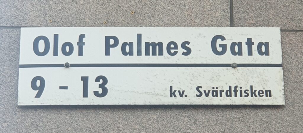 La calle en donde Olof Palme fue asesinado. Fotografía de Javier Claure C.