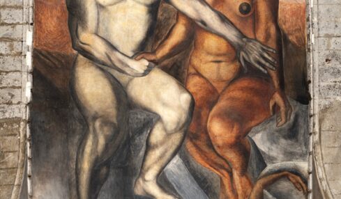 Cortés y La Malinche mural de José Clemente Orozco. Fotografía de Herederos de Orozco