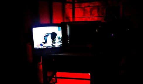 Matarife en televisión. Fotografía de Jorge Damián Méndez Lozano