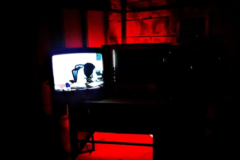 Matarife en televisión. Fotografía de Jorge Damián Méndez Lozano