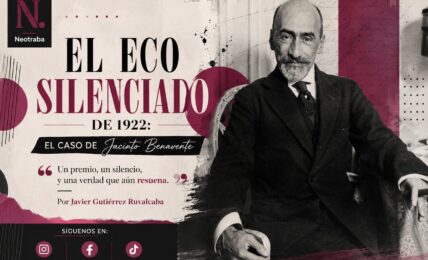 El eco silenciado de 1922 el caso de Jacinto Benavente por Javier Gutiérrez Ruvalcaba. Imagen generada con IA ChatGPT