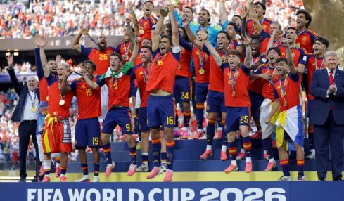 España campeón. Fotografía por cortesía de Javier Claure C.